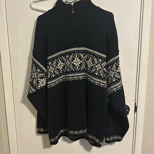Gjestal Norwegian sweater.  Size XL.  Dark Blue/white